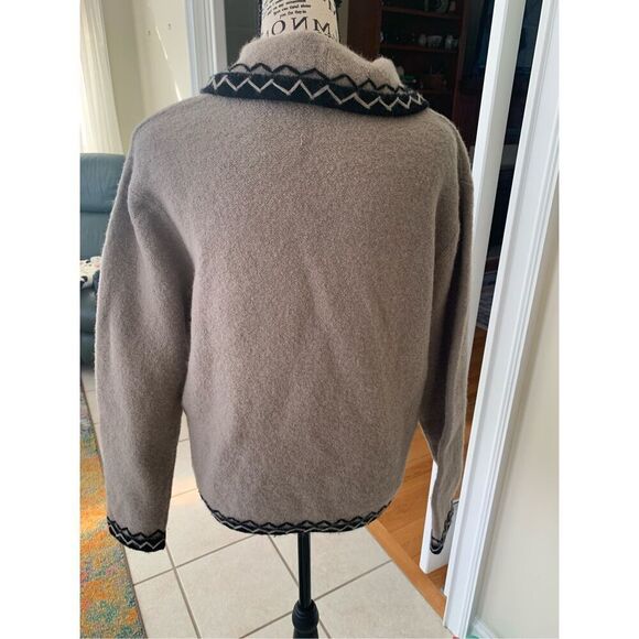 Nordic Design Tan & Black Wool Cardigan - Picture 10 of 11